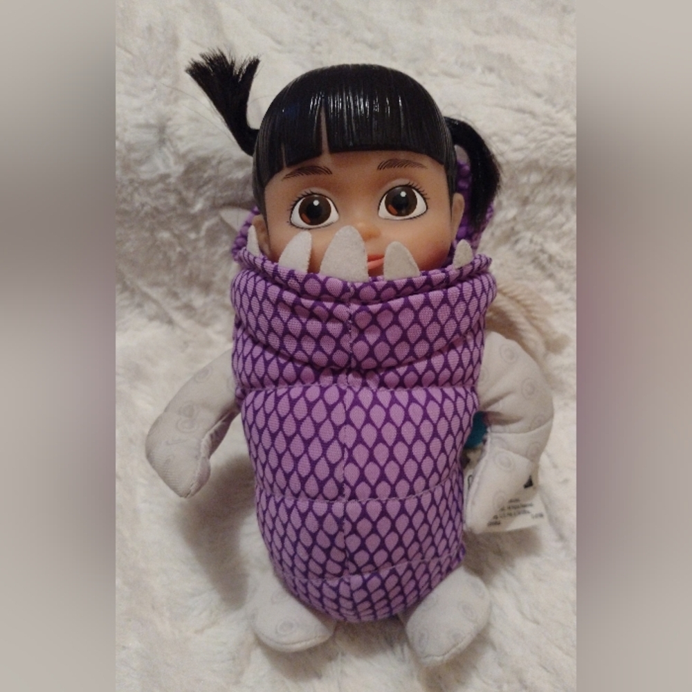 Monsters Inc Boo In Monster Costume Plush Doll 8” 2001 Rare Hasbro Disney VTG
